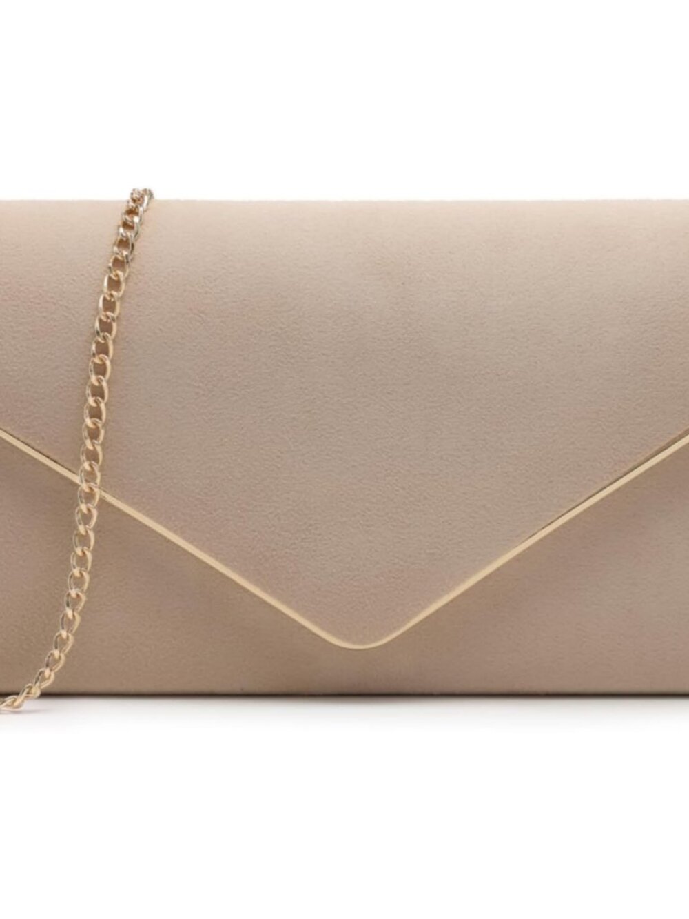 Women Faux Suede Clutch Purse Evening Bag Bridal Formal Handbag | with Detachabl